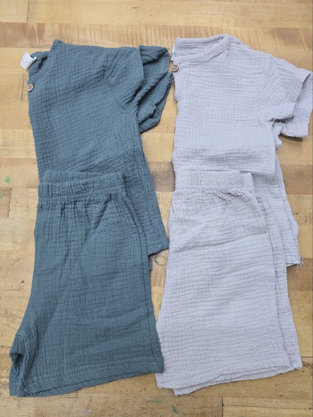 K I D S:: 2pc Bundle Matching Sets Gray & Teal